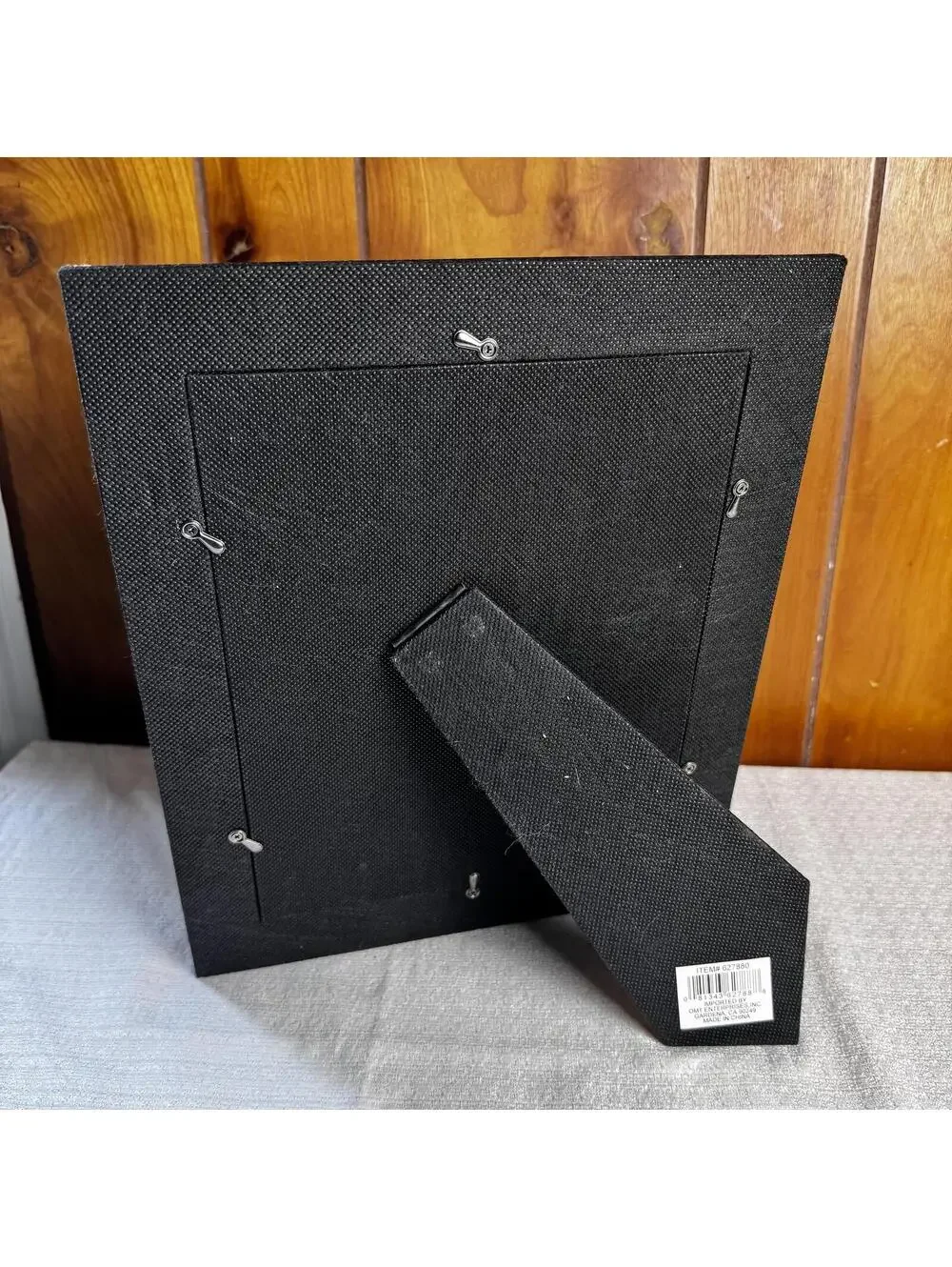 Vintage Black Faux Leather 8x10 Photo Frame Desk Display